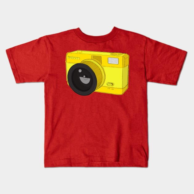 Fisheye Camera Kids T-Shirt by threeblackdots